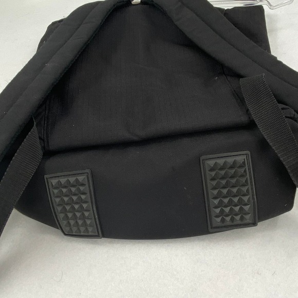 Eddie Bauer Canvas Backpack Cinch Drawstring Top Flap Closure Black - Picture 10 of 12